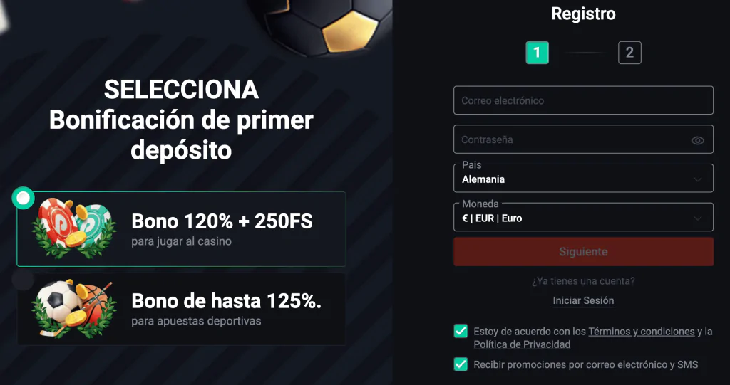 registro en pinup